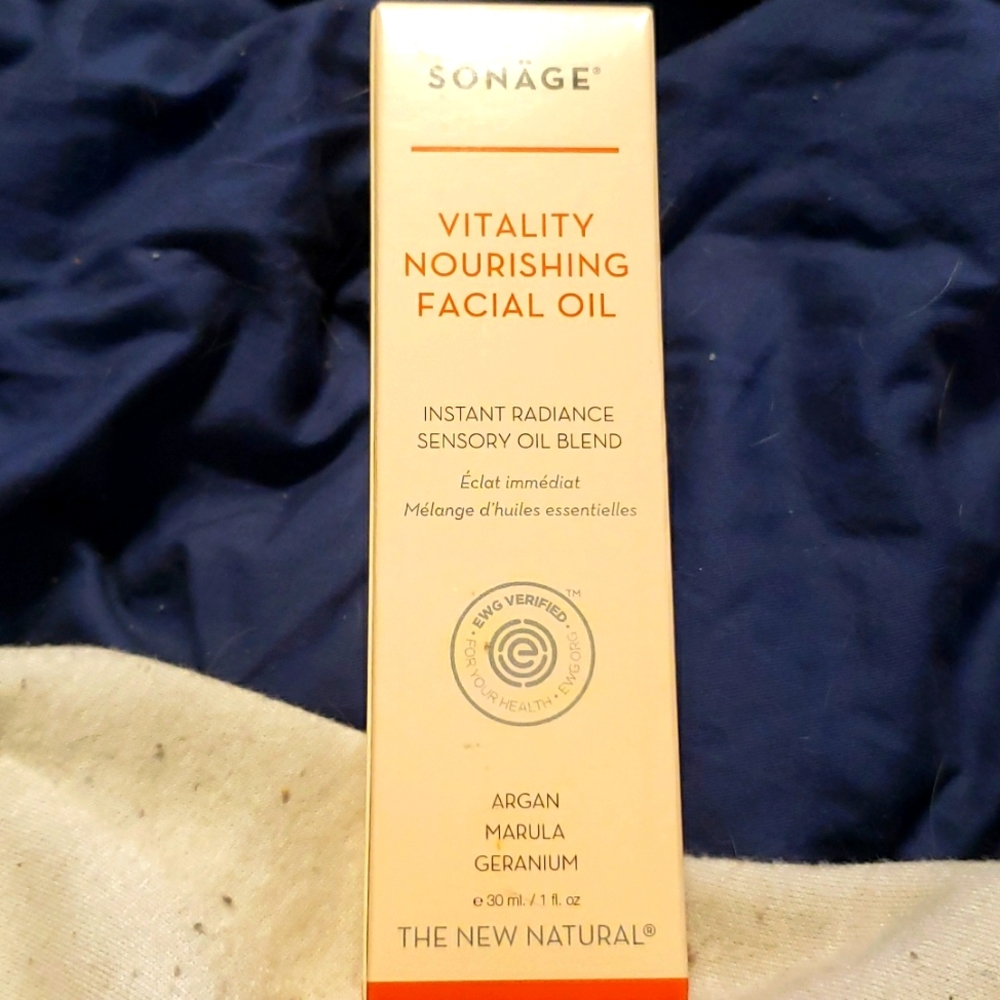 Sonage Vitality Nourishing Facial Oil Instant Radiance Sensory Oil Blend NIB